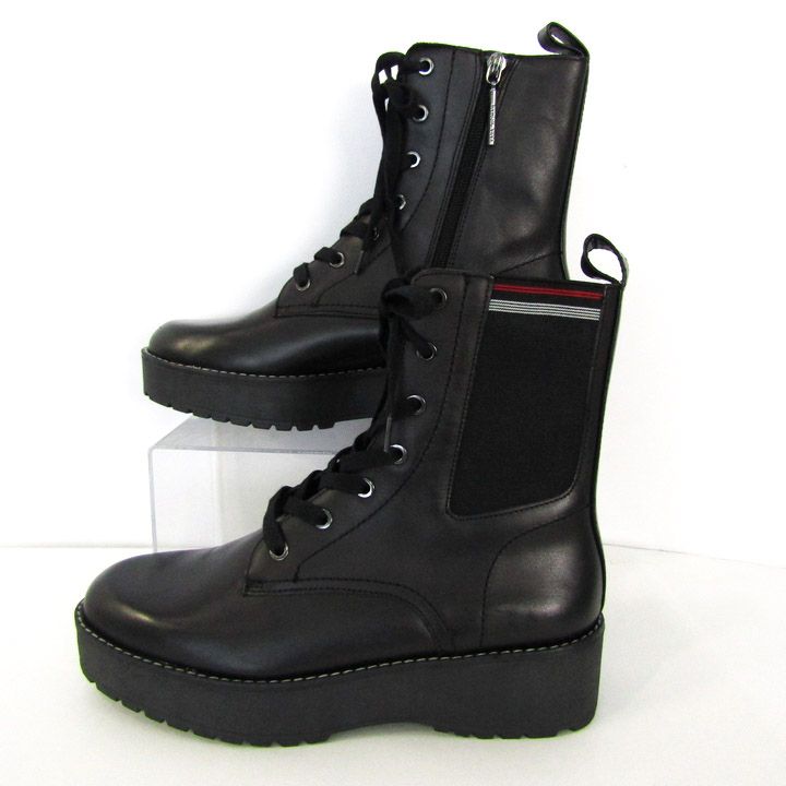 【美品】ZARAザラ 37 トラックソールブーツ ハイカット サイドジップ 厚底 ザラ】（27.5）ZARAサイドジップブーツ 厚底 タグ付 - メルカリ