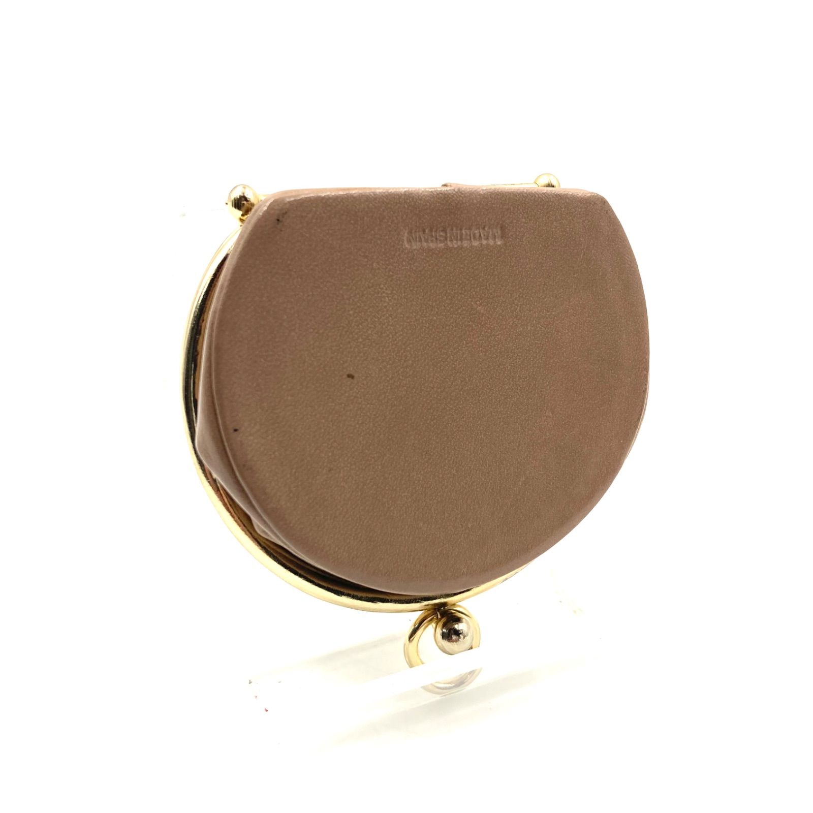 Christian Dior　可愛い　がま口　コインケース　ポーチ　ベージュ Christian Dior 可愛い がま口 コインケース ポーチ ベージュ