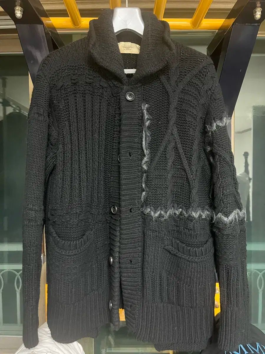 メゾン 플라네르 MAISON FLANEUR カシミア ニット ジャケット ブラック 48