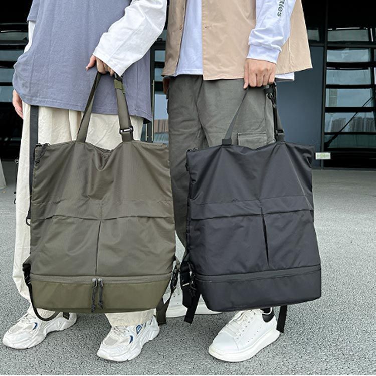 nouer　リュック　トートバッグ　未使用 セール】合皮 チャーム付き シンプル 2WAY トートバッグ
