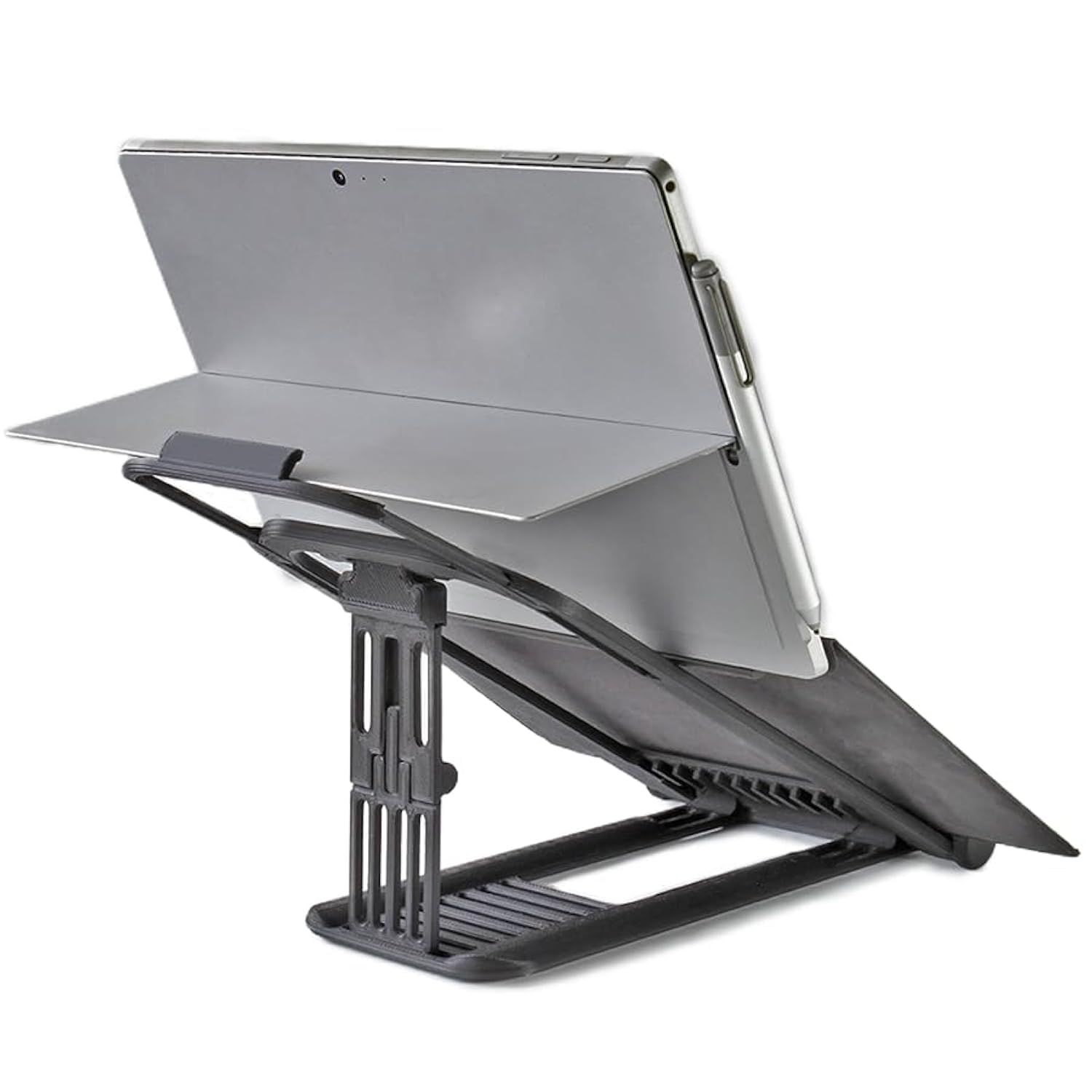 Slaige Surface PROスタンド キーボードを付けたまま表面を持ち上げる - 首の痛みを軽減 カメラの角度を改善 ポータブル 調節 使いやすい
