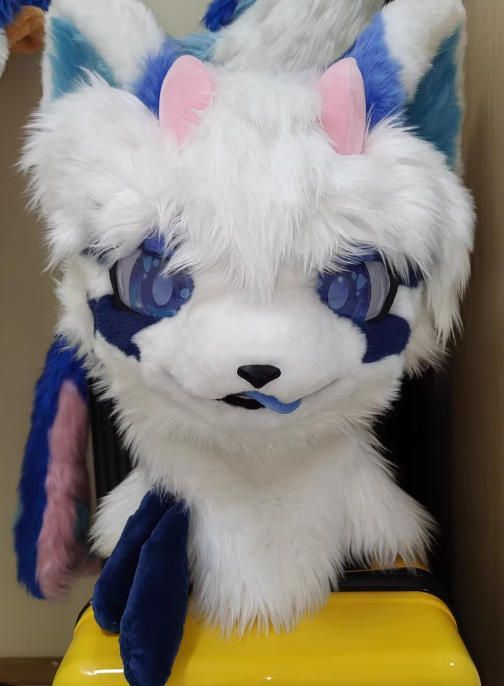 ファースーツ 着ぐるみセット NO.270 犬 青 ケモノ ファースーツ 全頭ヘッド ぬいぐるみ コスプレ コスチューム 一点物 kigurumi