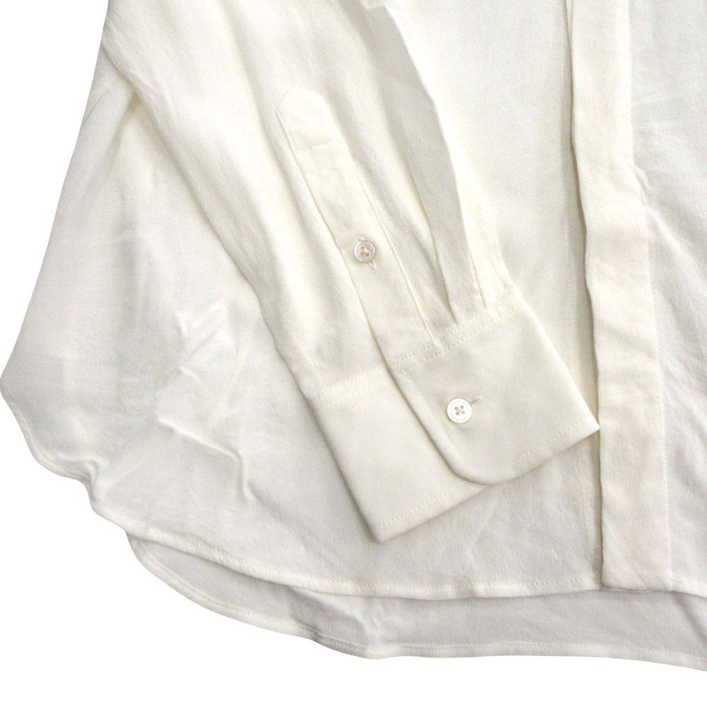 美品 RALPH LAUREN ラルフローレン シアー シャツ ブラウス カットソー 比翼ボタン 長袖 SIZE6 165/92A 白 ホワイト レディース 古着 中古 美品 RALPH LAUREN ラルフローレン シアー シャツ ブラウス