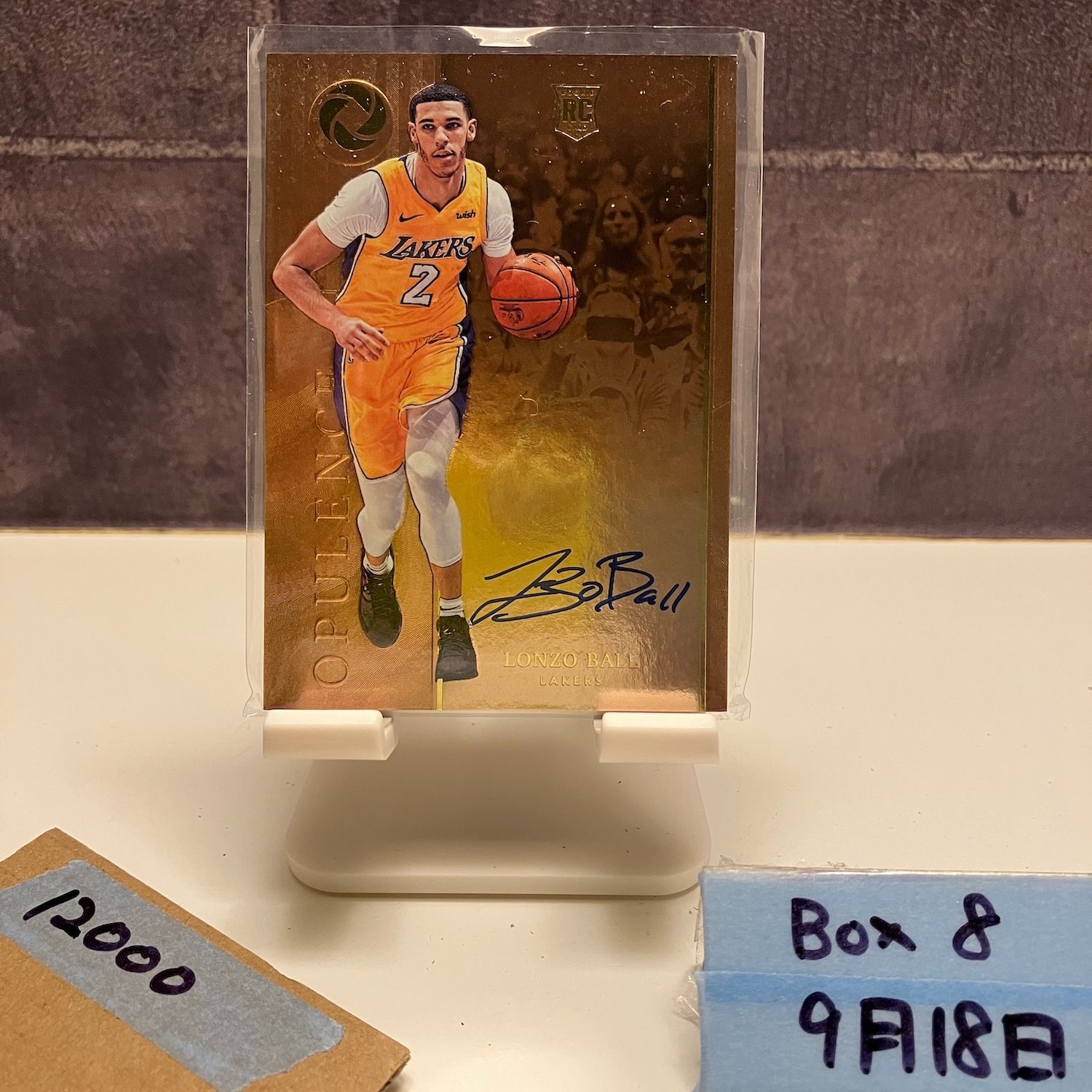 2017-18 Panini Lonzo Ball 03 79 直筆サイン Los Angeles Lakers Opulence RC ルーキー Rookie カード