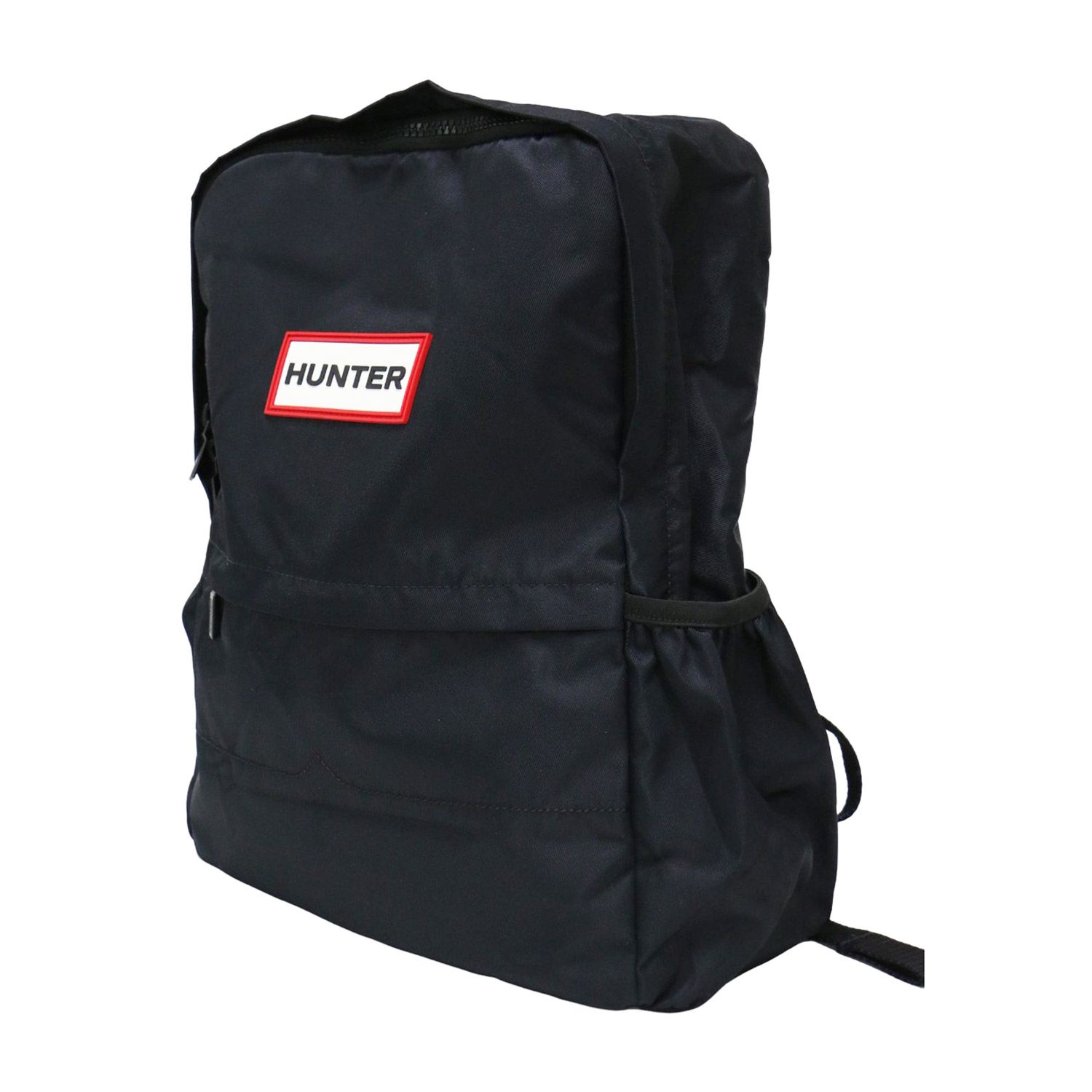HUNTER ハンター リュック ブラック 黒 | オリジナル ナイロン バックパック | デイパック ロゴ | 鞄 カバン バッグ レディース