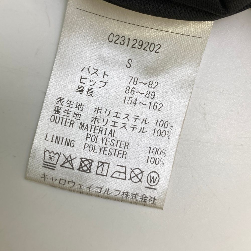 サイズ：S CALLAWAY キャロウェイ  ハーフジップ 半袖ワンピース  ブラック系 [240101479319] ゴルフウェア レディース ストスト CALLAWAY キャロウェイ ハーフジップ 半袖ワンピース ブラック系
