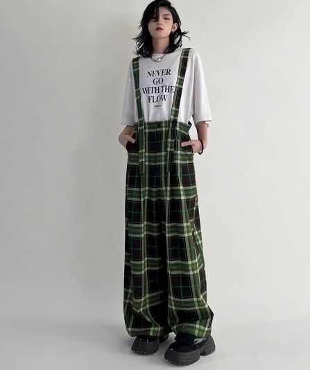 サロペット サスペンダーパンツ ワイドレッグ レトロ フレンチ サロペット サスペンダーパンツ ワイドレッグ レトロ フレンチ
