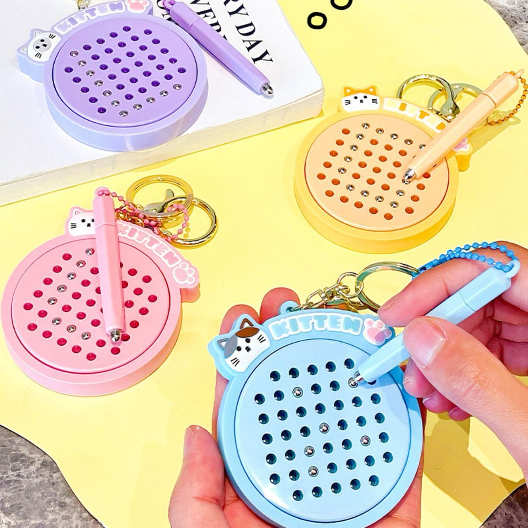 マグタブ キーホルダー にゃんこ お絵かきボード スケッチパッド 知育