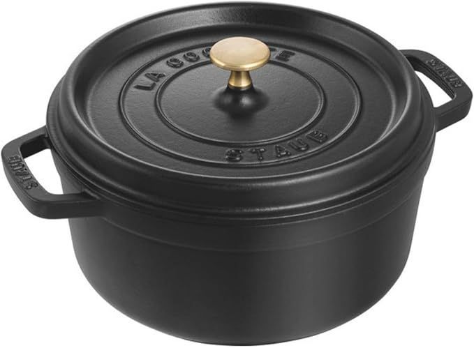 最大30日間お試し対象 staub ストウブ ピコ ココット ラウンド ブラック 22cm 両手 ホーロー 鍋 IH対応 シリアルナンバー付き日本正規販売品 La Cocotte Round 40509-305