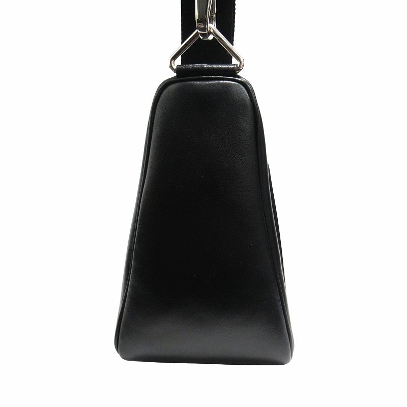 良品 プラダ PRADA トライアングル レザー ショルダーバッグ 