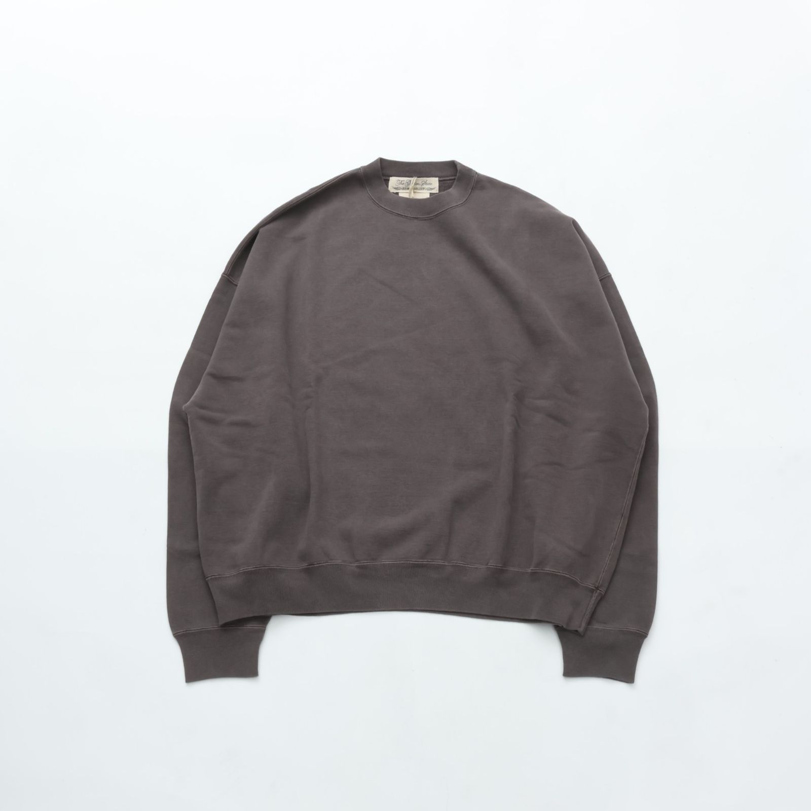 REMI RELIEF レミレリーフ SP加工裏毛BIGサイズクルー BROWN スウェット トレーナー プルオーバー