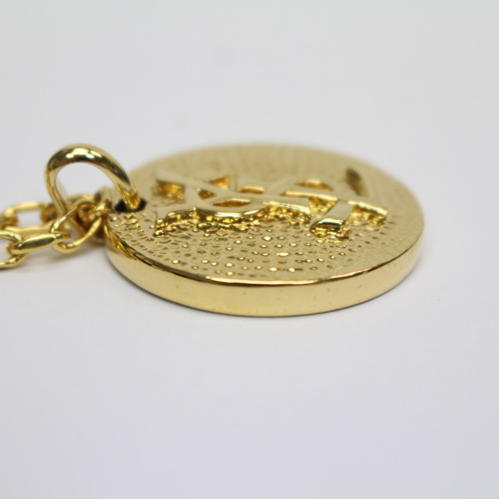 148)【美品】イヴサンローラン YSL ロゴ チェーン メダル