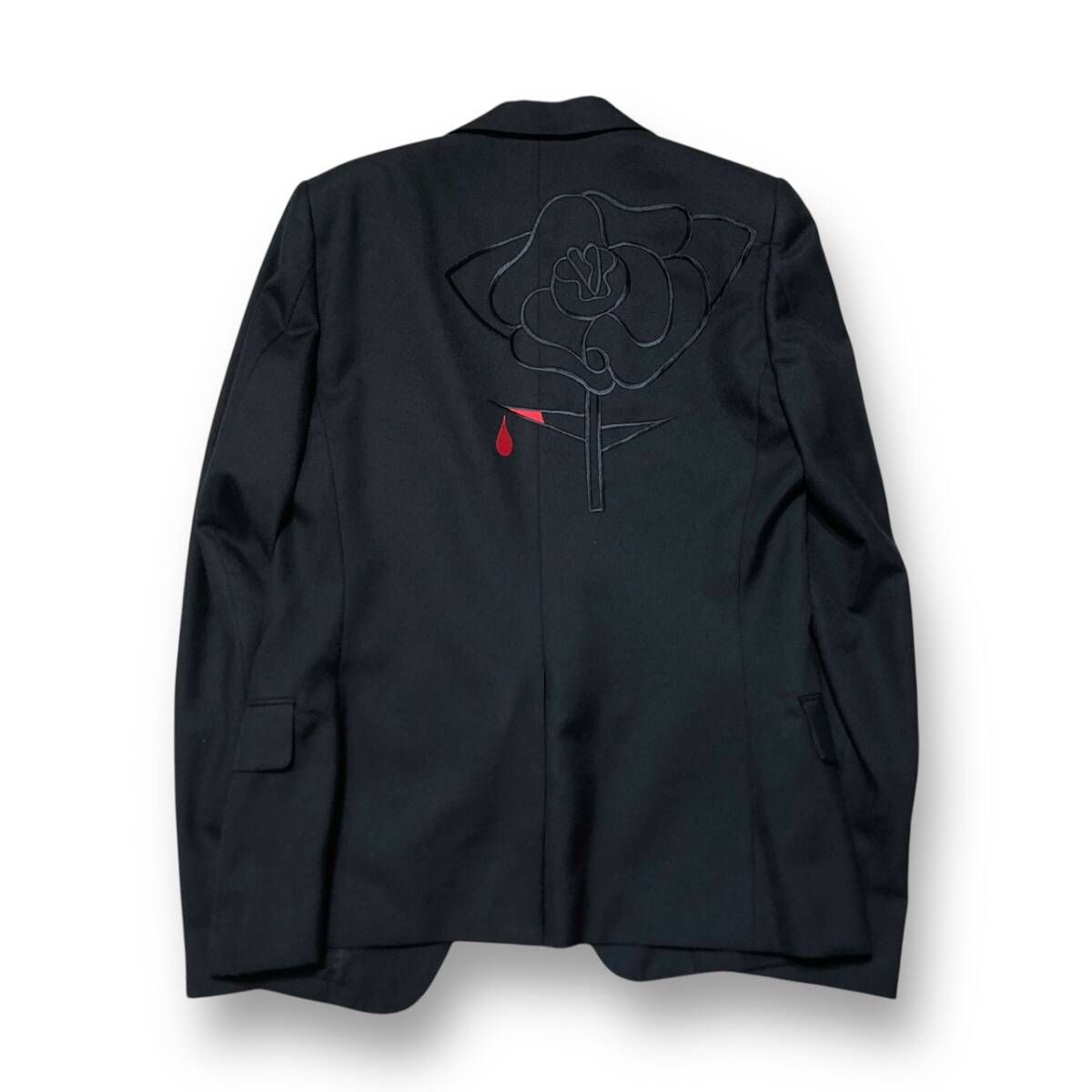 07ss UNDERCOVERISM Rose Embroidery Tailored Jacet Black size