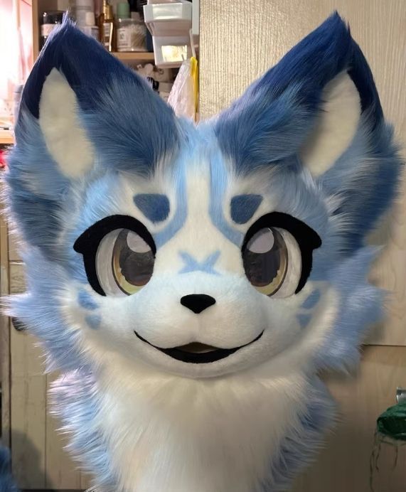 着ぐるみヘッド 犬 NO.226 青 ブルー 全頭ヘッド ケモノ ファースーツ ぬいぐるみ コスプレ コスチューム kigurumi