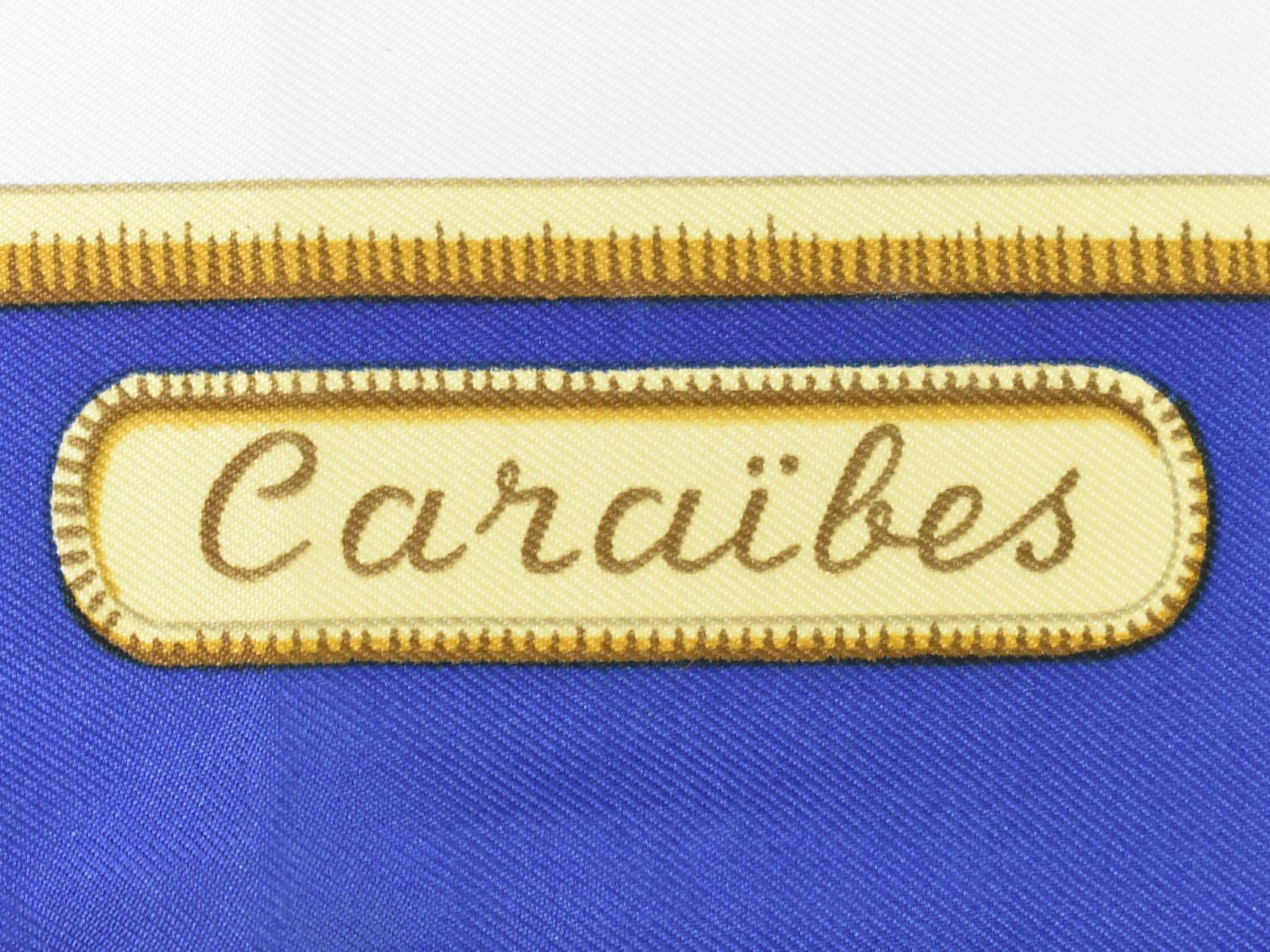 本物 エルメス HERMES スカーフカレ カレ90 Caraibes カリブ 推定  