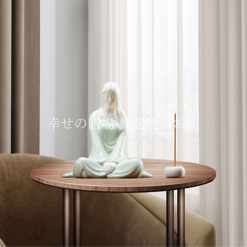 線香立て 香立て 仏像風 美人像 線香 風水 置物 香炉 お香 インテリア 風水置物 開運 縁起物 スピリチュアル 浄化 瞑想 ヨガ 癒し雑貨 リラックス 室内用 アロマ置き 骨董調 おしゃれ 白 ホワイト 開運グッズ 運勢アップ