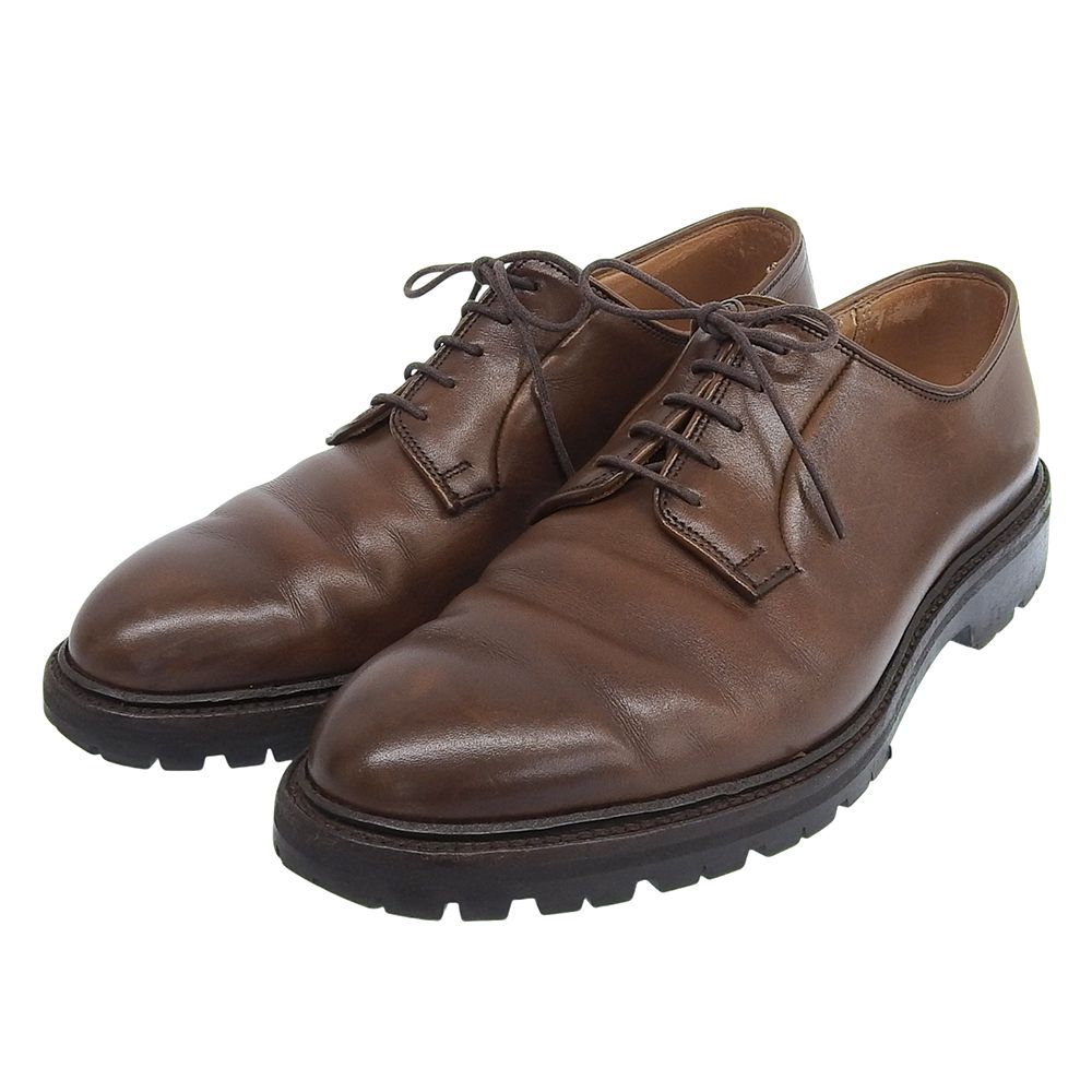 Crockett-Jones クロケット＆ジョーンズ 26484 LANARK 3 レザー プレーントゥシューズ メンズ ブラウン 6E 6E
