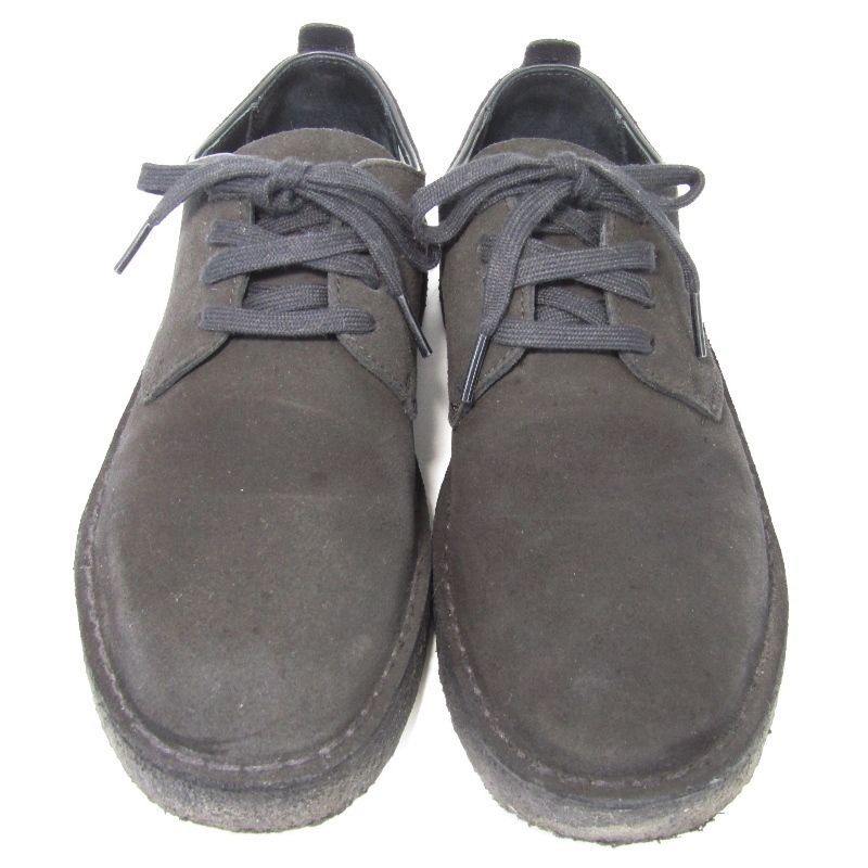 A14044 美品　クラークス　ワラビー　ブラック　シボ革　44 クレープソール Clarks クラークス UK7G Coal London 26171744 コール ロンドン