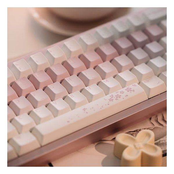  Varmilo アミロ VYU 67 ANSI Sakura Gg-Mag White F メカニカルキーボード 英語配列 67キー ピンク VM-VYU 67-A 113-GMWF 2656398 キーボード 周辺機器