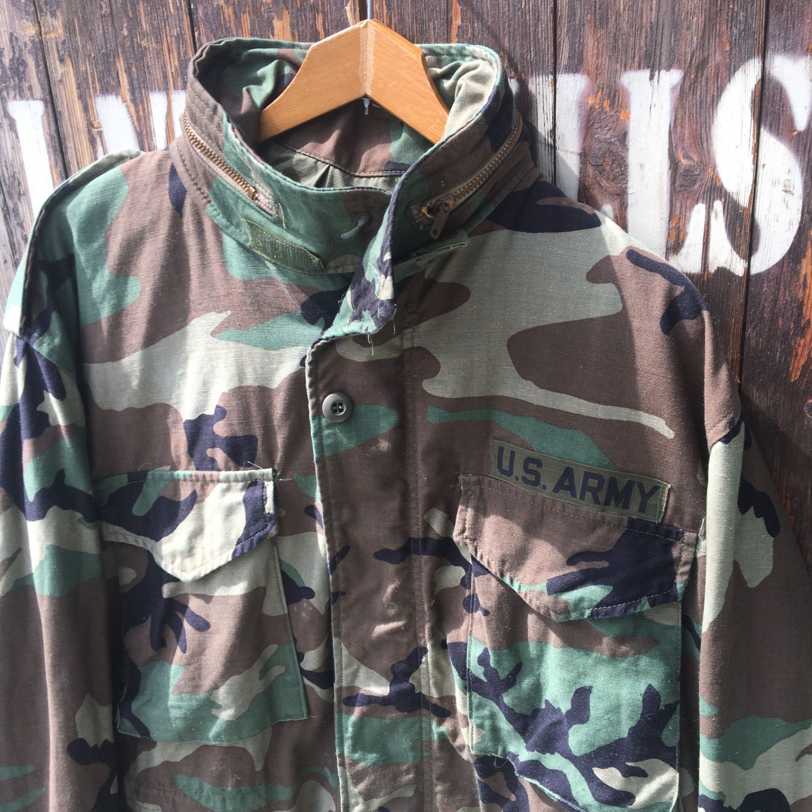80's Vintage 【US ARMY】米軍実物 M-65 3rdブラスジッパー ミリタリー