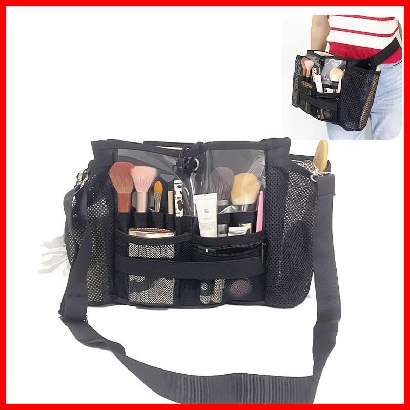 メイクボックス スタジオバッグ 肩掛け メイク現場バッグ 腰かけ メイクウエストバッグ ウエストポーチ 美容師ポーチ 美容師 プロフェッショナル ヘアメイクバッグ 工具袋 プロ