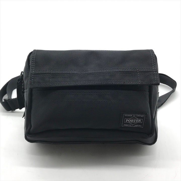 美品 PORTER ポーター ロゴ キャンバス ミニ ショルダー ボディ バッグ 