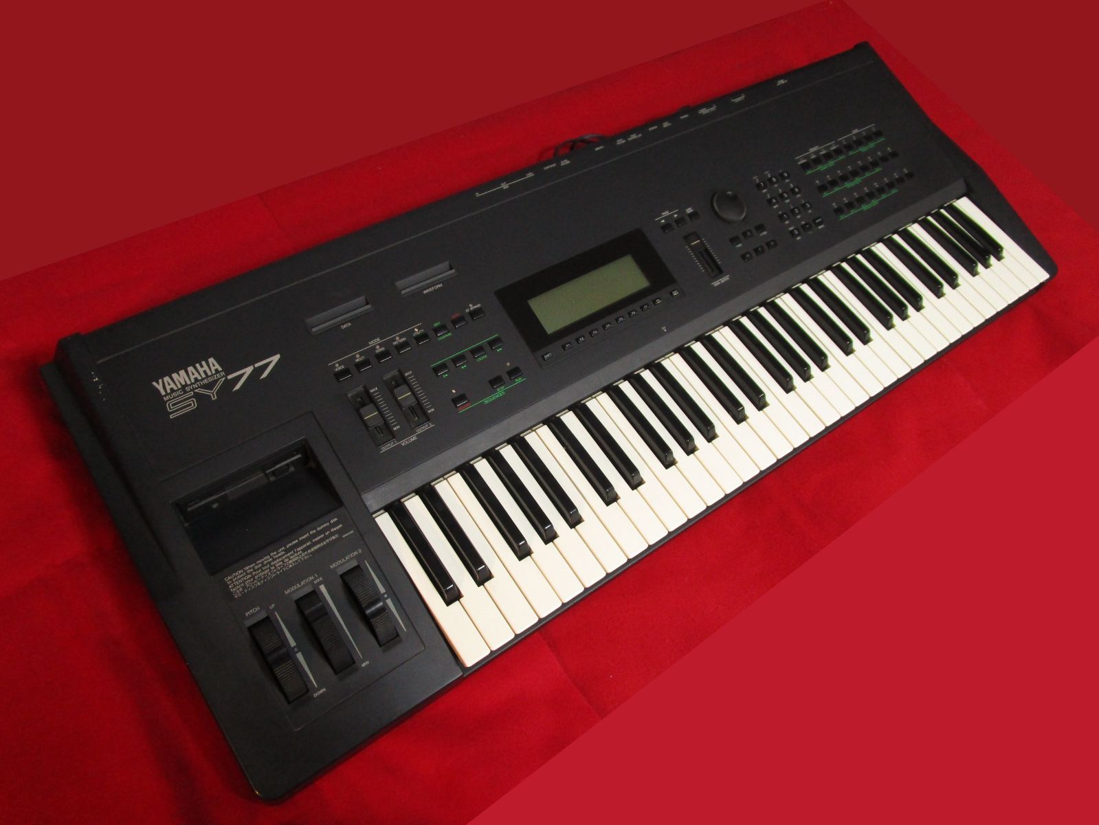 Yamaha SY77 基本機能正常 FDDベルト交換済 内臓電池ホルダー化&交換済 MIDI IN X LCD斜線有