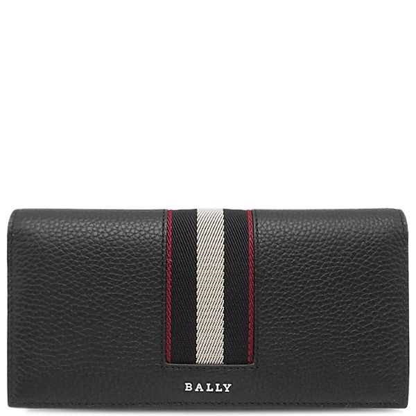 バリー BALLY 長財布 バリロ BALIRO レザー ブラック シルバー金具 黒  