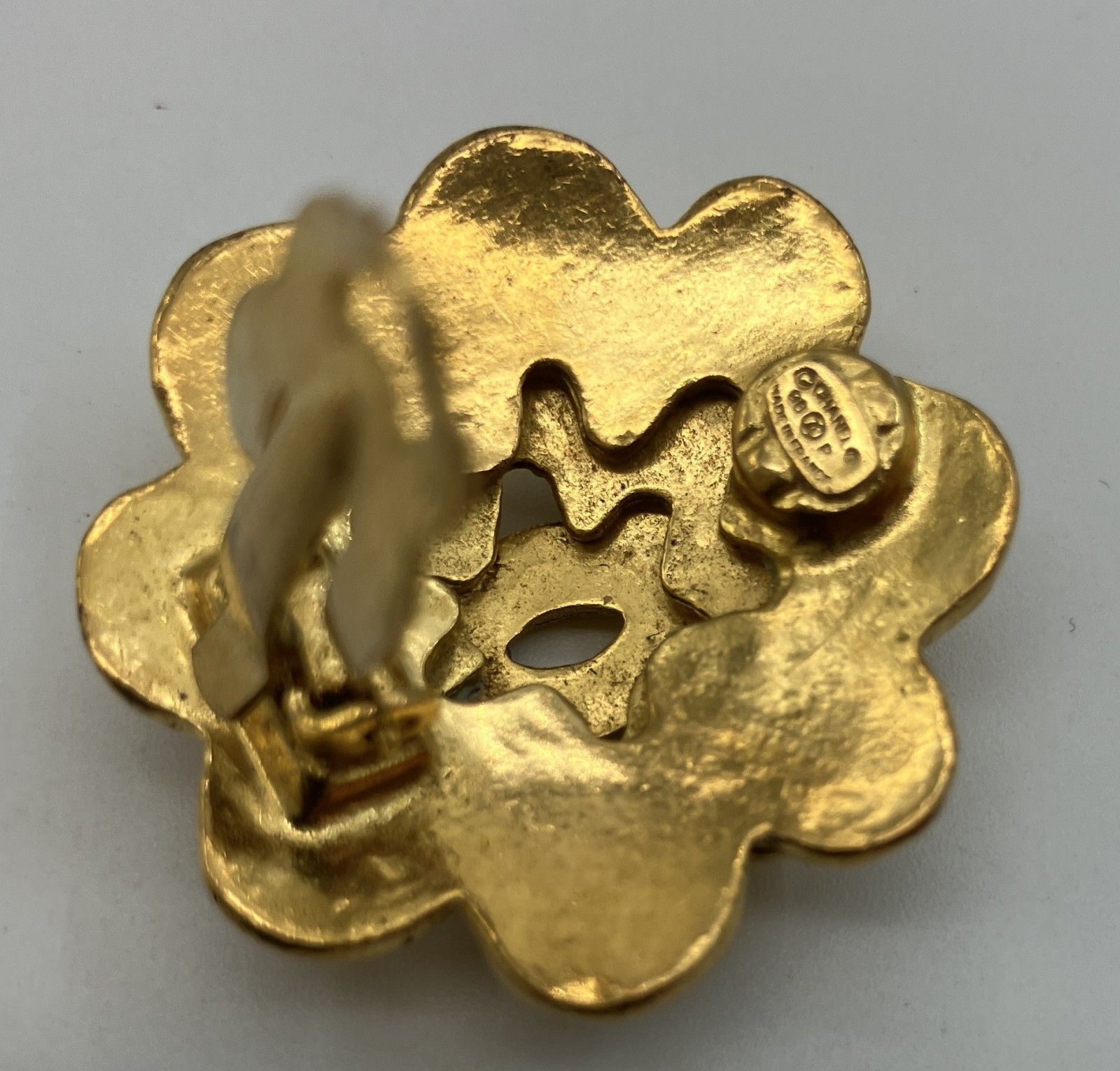 シャネル CHANEL 96P イヤリング 片耳 クリップ式 カメリア ココマーク