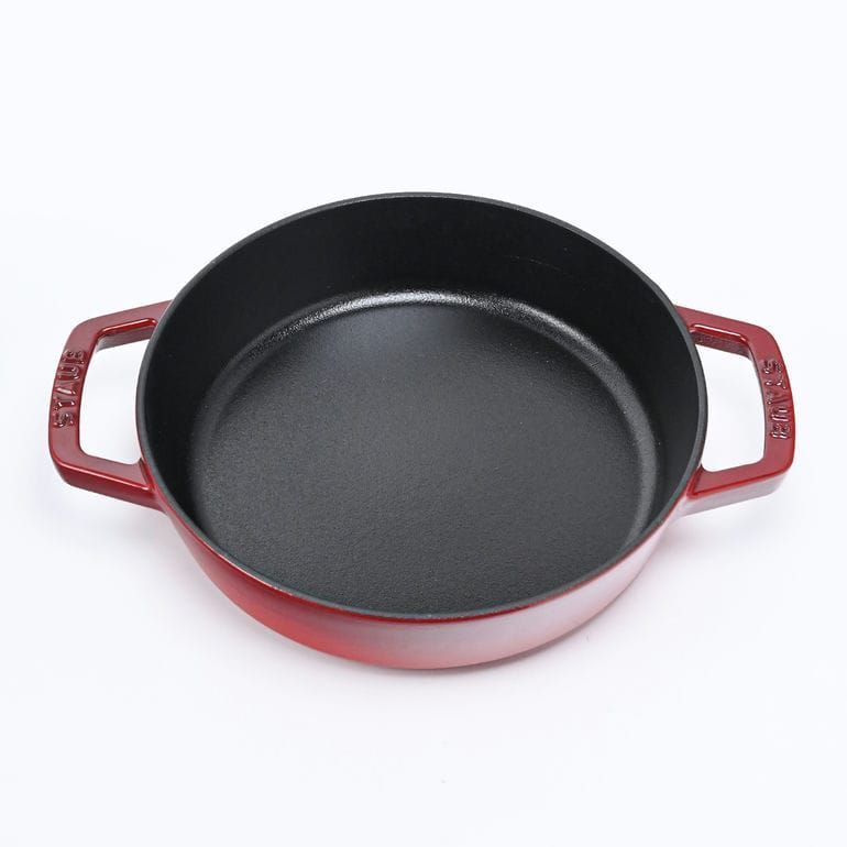 ストウブ 両手フライパン 20 cm ラウンド スキレット チェリー 鋳物 ホーロー 40511 661 0 1004865