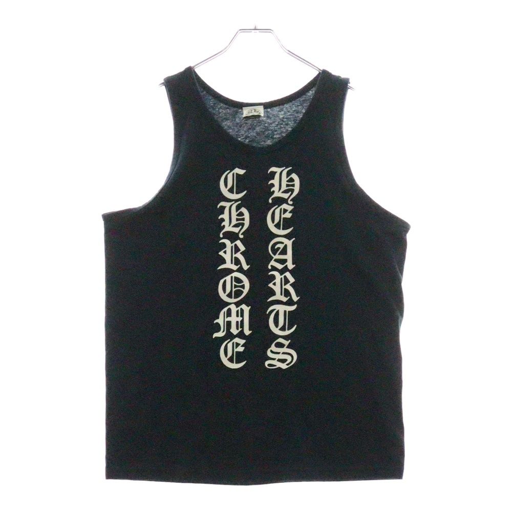 CHROME HEARTS クロムハーツ CH TANK TOP OLD スクリプトロゴプリントタンクトップ ネイビー