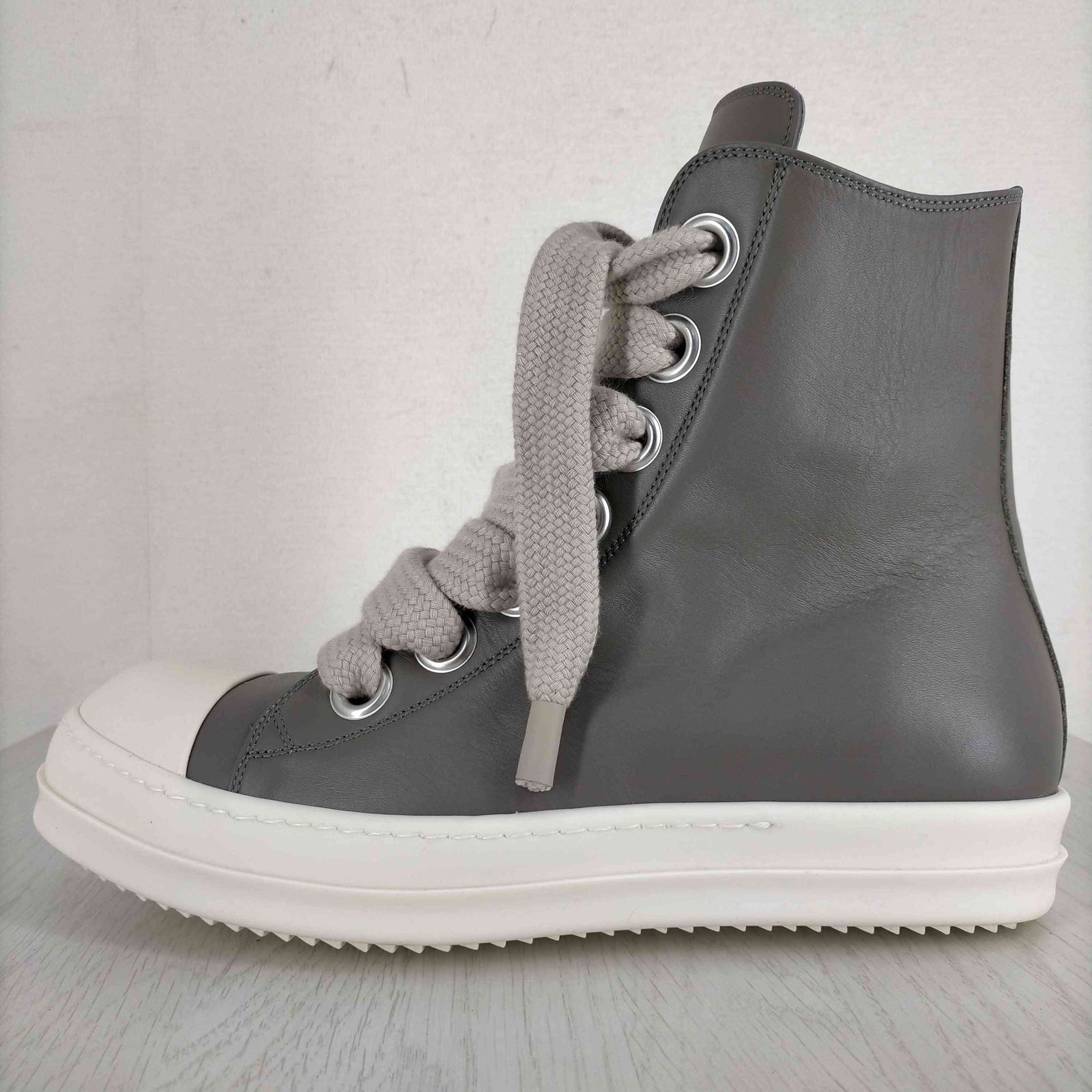 リックオウエンス RICK OWENS Fogachine High JUMBO LACES ジャンボレース レザーハイカットスニーカー メンズ 43