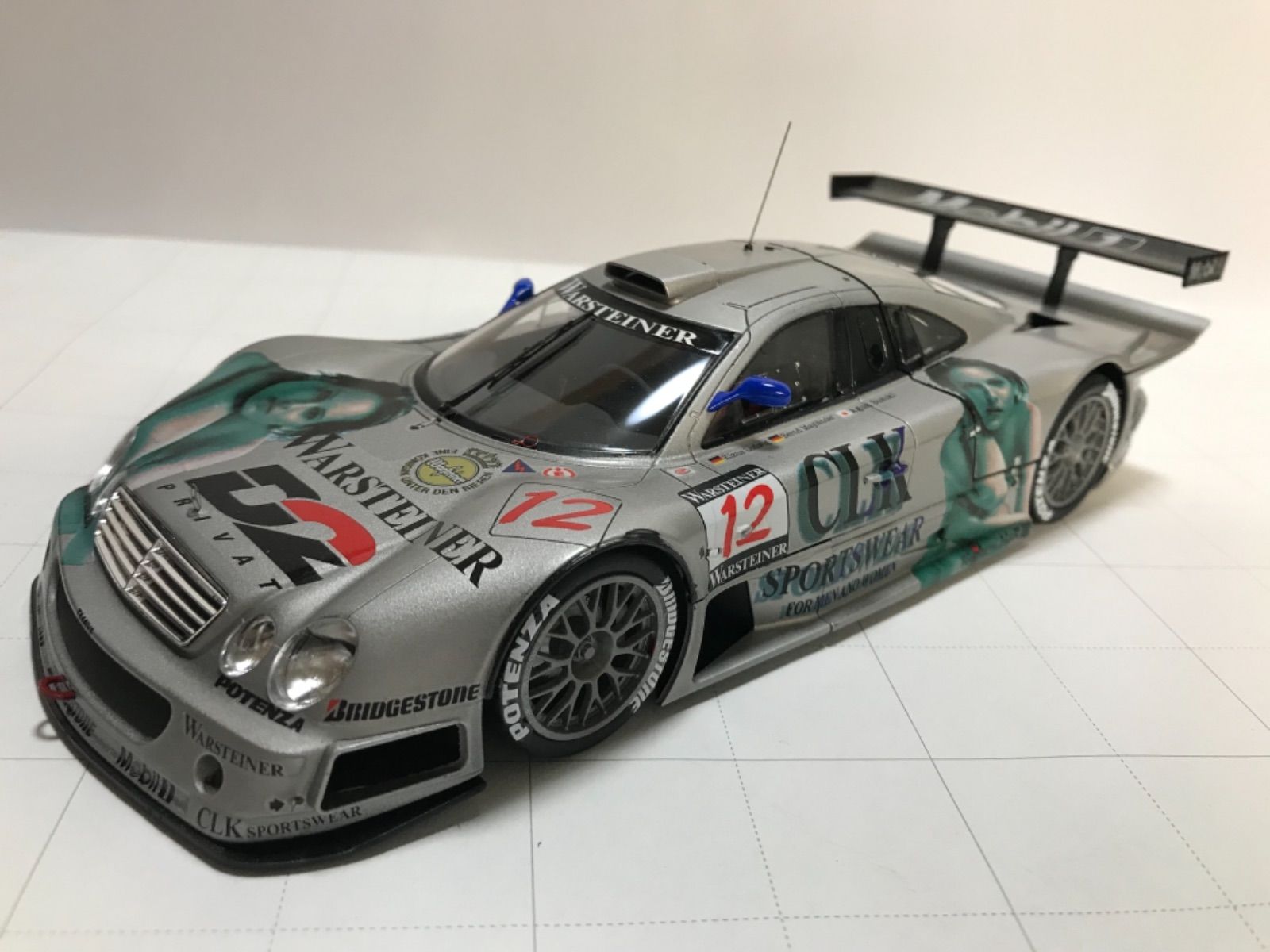 タミヤ メルセデスCLK-GTRチームCLKスポーツウェアー1/24の完成品