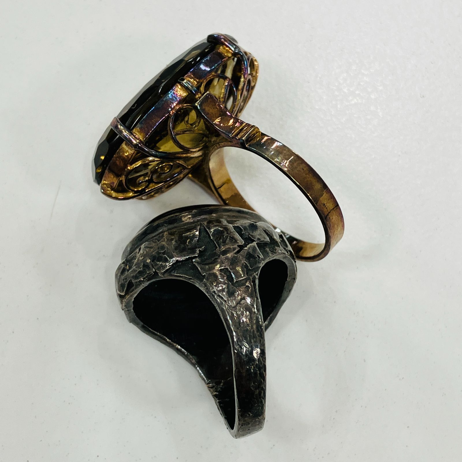 A【ヴィンテージ】アクセサリー リング 指輪 シルバー silver 石付き 
