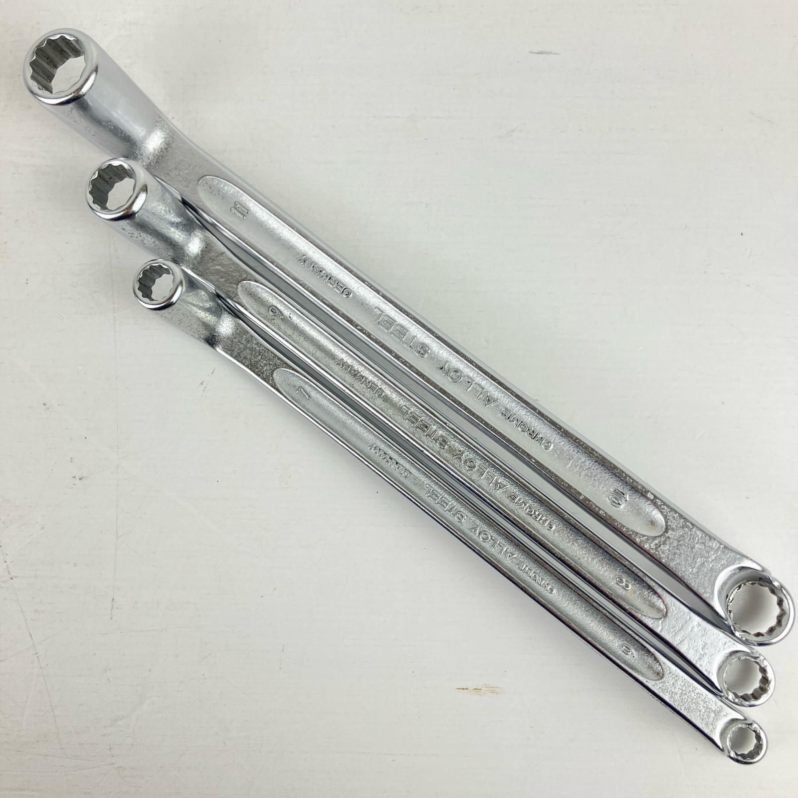 ЗЗSTAHLWILLE スタビレー 6-11mm 75°オフセットメガネレンチ 3本組 本体のみ STABIL20 シルバー