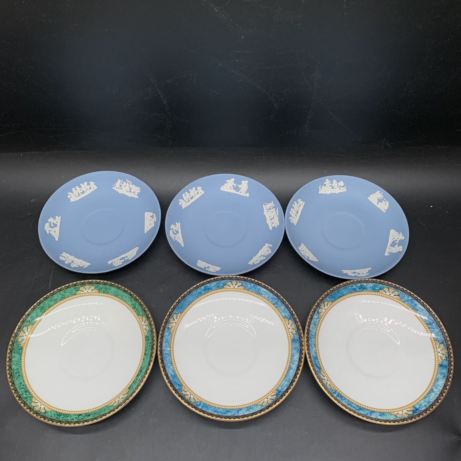 M326 WEDGWOOD ソーサーのみ6枚おまとめ CURZON カーゾン ラムボーン LAMBOURN ジャスパーウェア ジャスパーブルー ウェッジウッド洋食器 食器