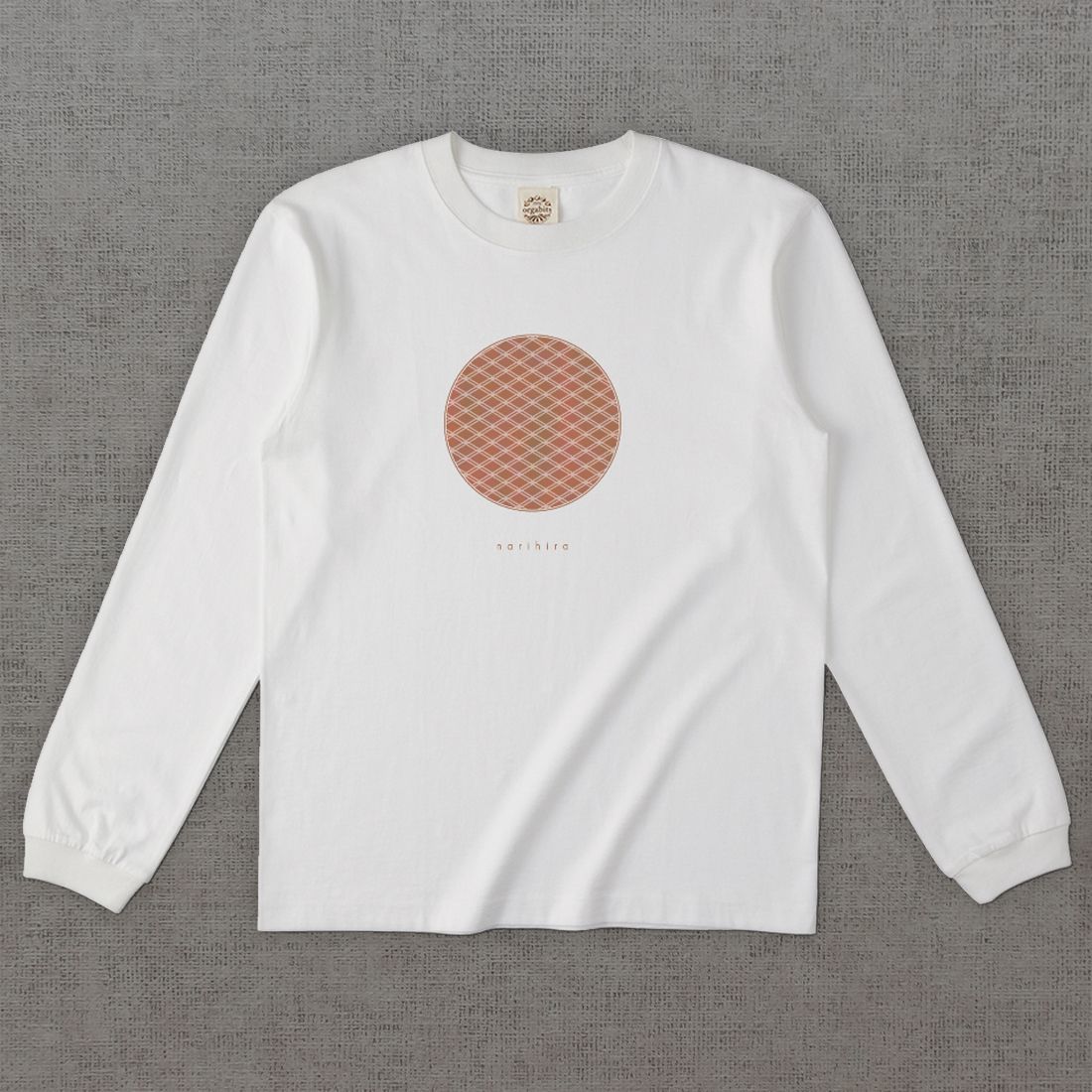 和柄長袖Tシャツ　業平格子 -彩・円-［長袖］
