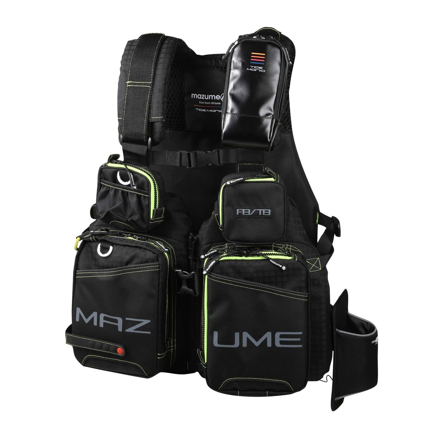 Color ブラック×ライム mazume タイドマニアライフジャケット MZLJ-705 ブラック×ライム