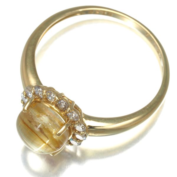 ルチルクォーツ 1.75ct ダイヤ ダイヤモンド 0.25ct リング