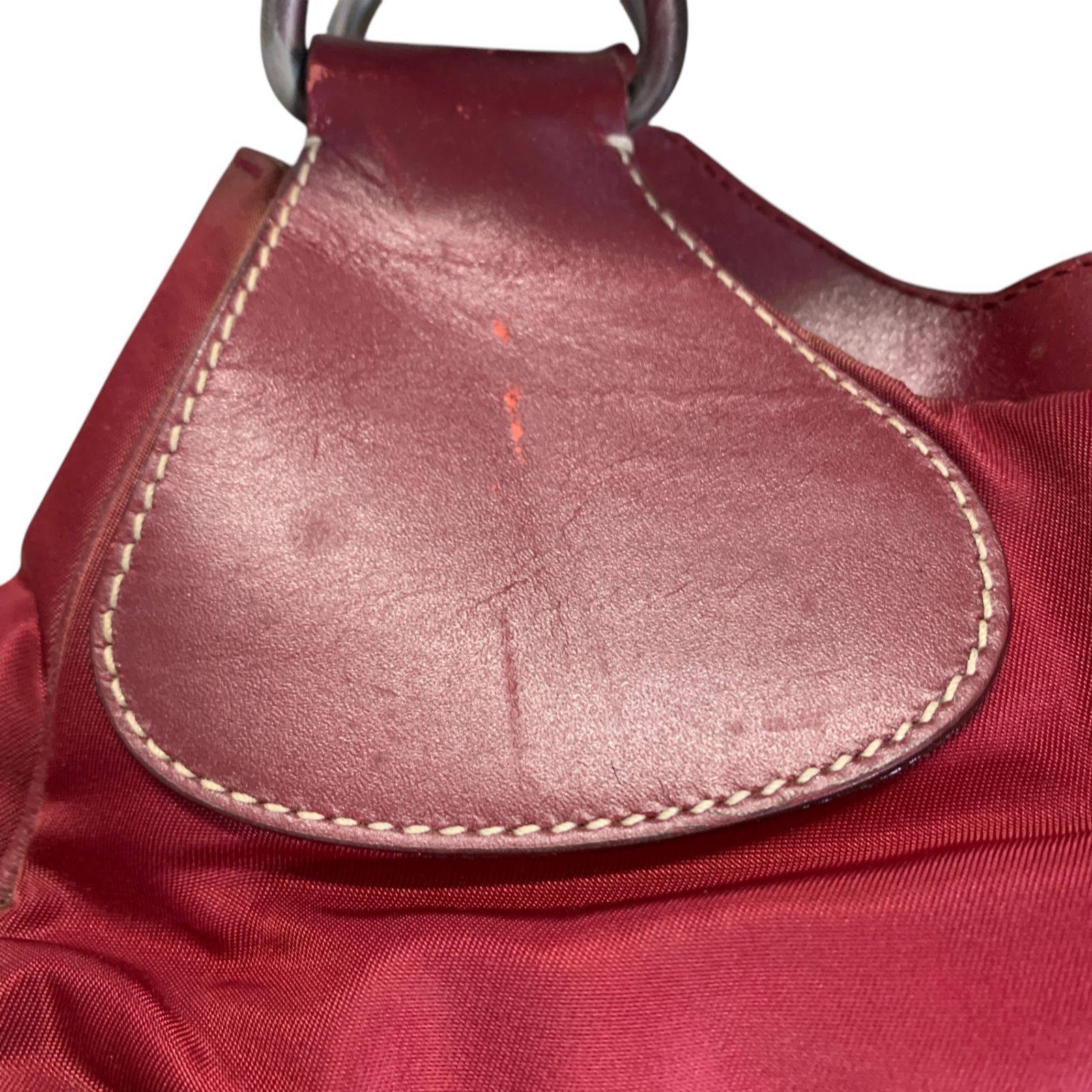 ◇ジャンク品◇PRADA プラダ ナイロンレザー ハンドバック レッド系 表面に型崩れ有り レディース ショルダーバッグ ロゴマーク  Q60801NSS - メルカリ