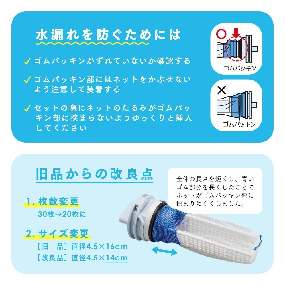 特価セール】ネット型 2個組(40枚入) ネットタイプ 糸くずフィルター