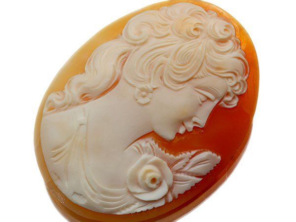 カメオ ルース 瑪瑙 カメオ ルース 60 二人の女性【作家彫りサインあり
