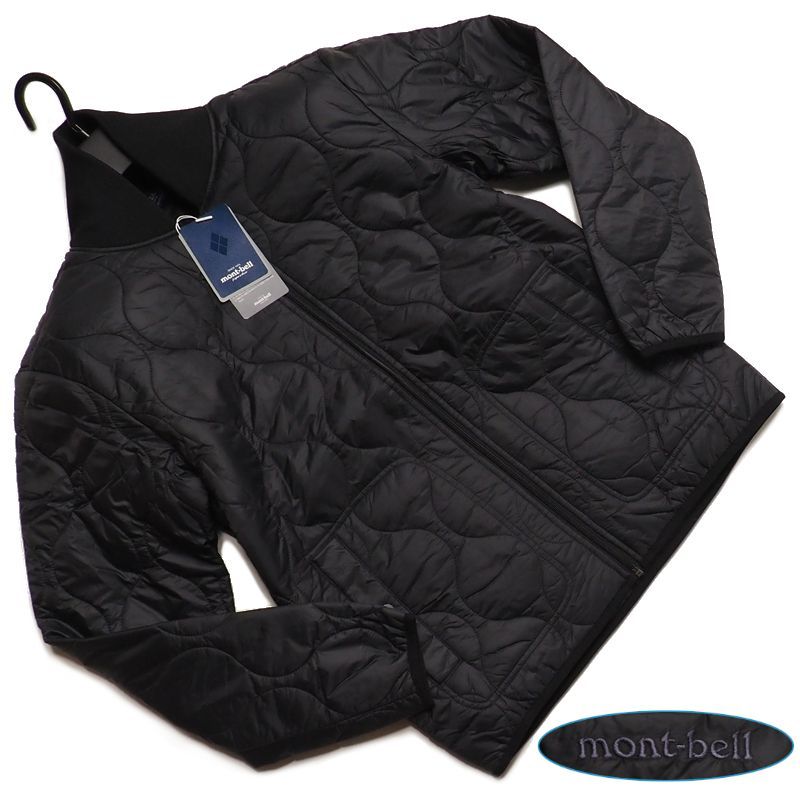 正規 mont-bell モンベル 海外 軽量 キルティング Morris 中綿ジャケット 95 M ブラック BLACK FUIJ911