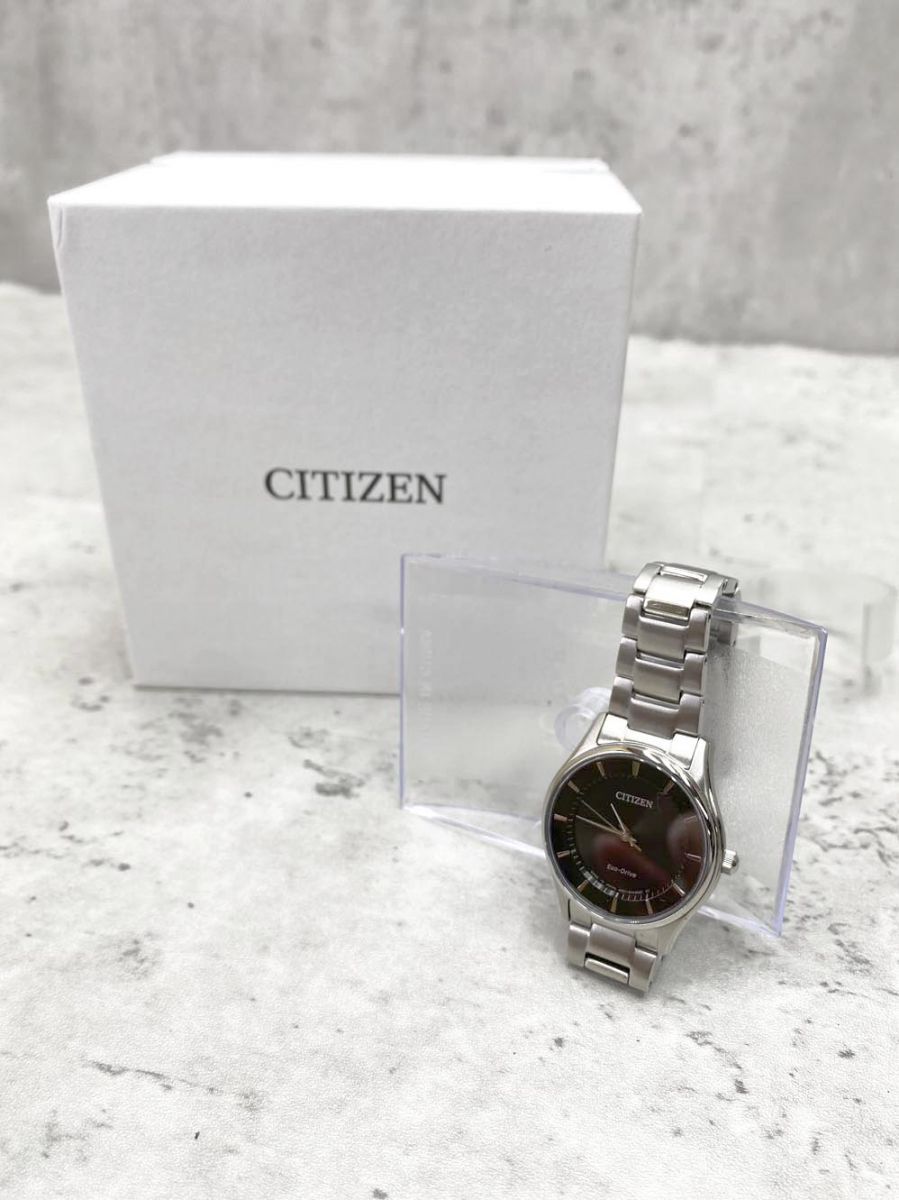 CITIZEN シチズン エコドライブ EM0400-51E 光発電式 腕 時計 |シルバー×黒 ◎レディース