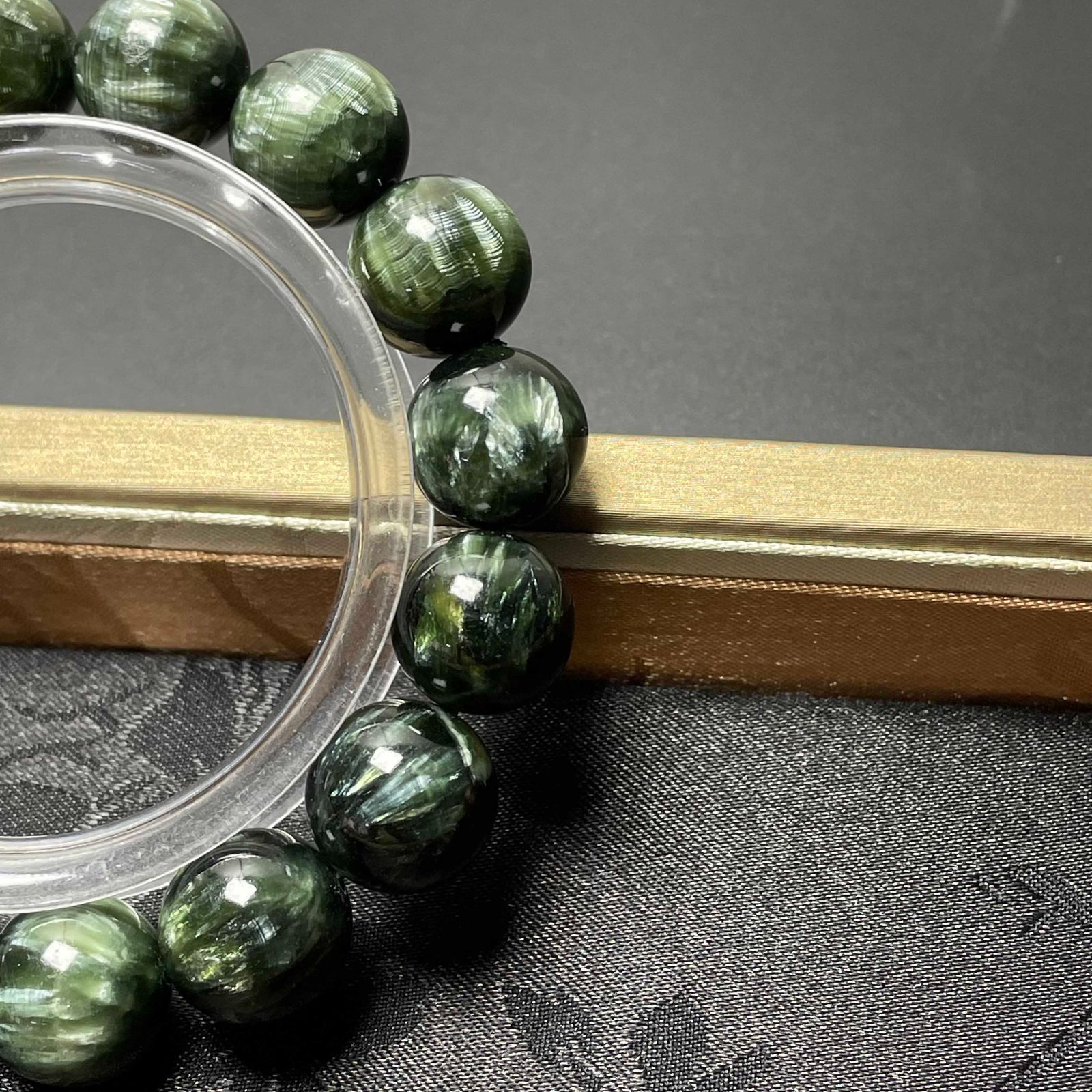 天然石☆【セラフィナイト】☆ブレスレット 天然石A 約12.7-13.2mm