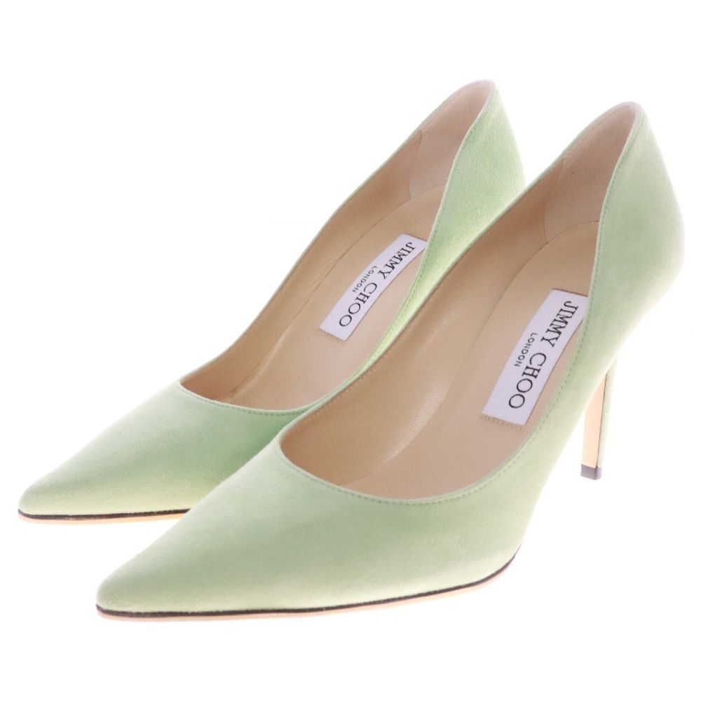 美品【ジミーチュウ】AGNES MINT スウェード ミントグリーン　36.5 JIMMY CHOO (ジミーチュウ) AGNES MINT ポインテッドトゥ