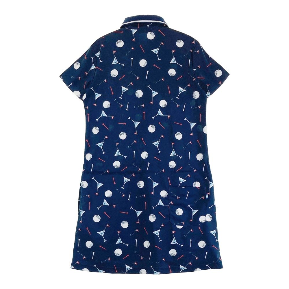 未使用★Munsingwear ゴルフ　ネイビー ワンピース Lサイズ 中古美品 Munsingwear マンシングウェア ゴルフワンピース