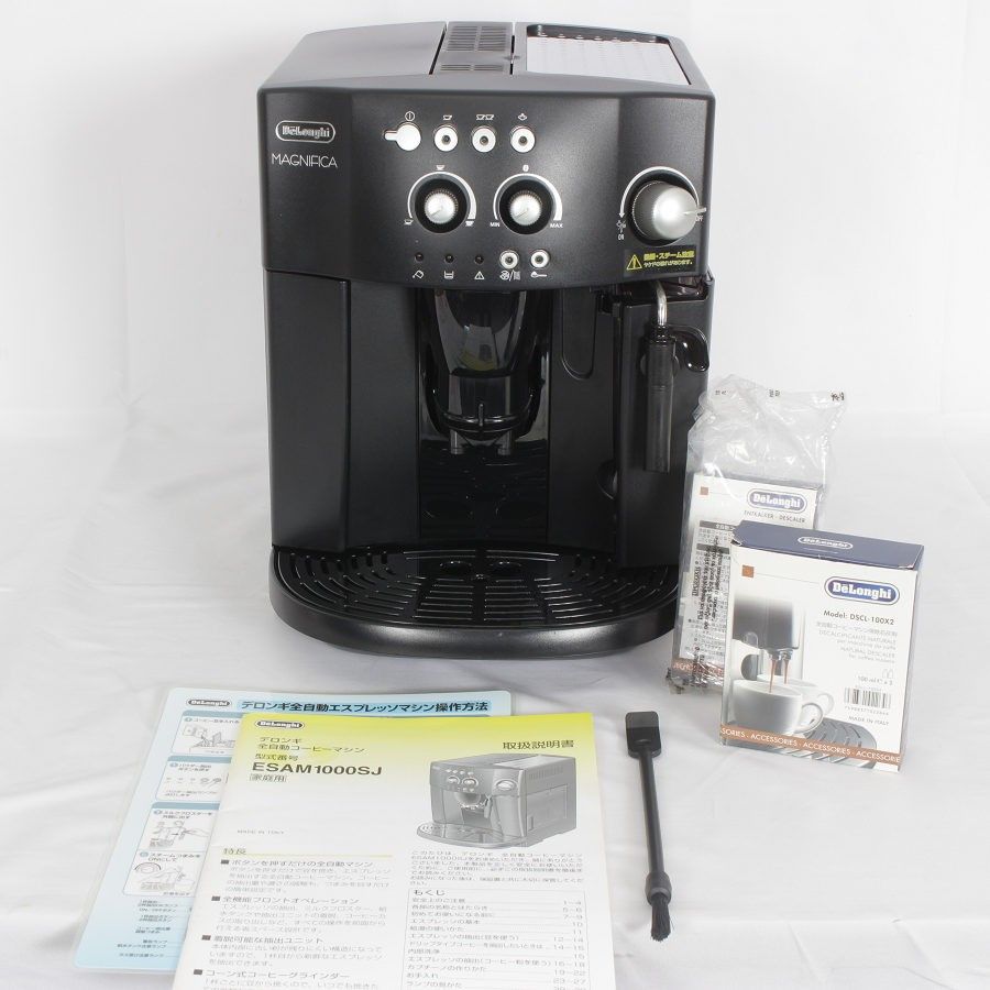 デロンギ マグニフィカ ESAM1000SJ 新品除石灰剤付き 全自動コーヒーマシン エスプレッソマシン DeLonghi 本体 - メルカリ