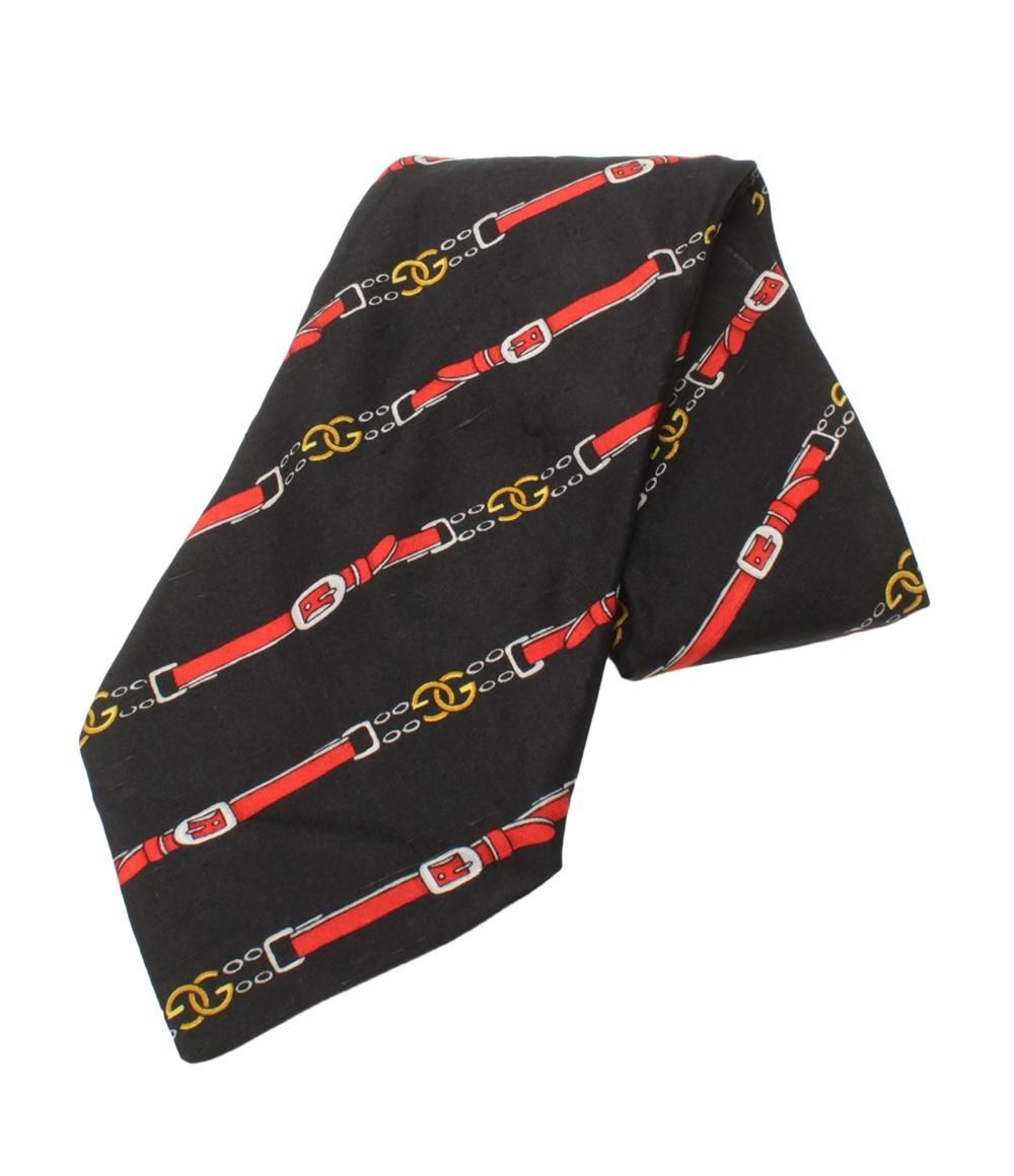 GUCCI　グッチ　ネクタイ　シルク　100%　　イタリア製 GUCCI - グッチ 100% シルク ネクタイ ブラック系 イタリア製の