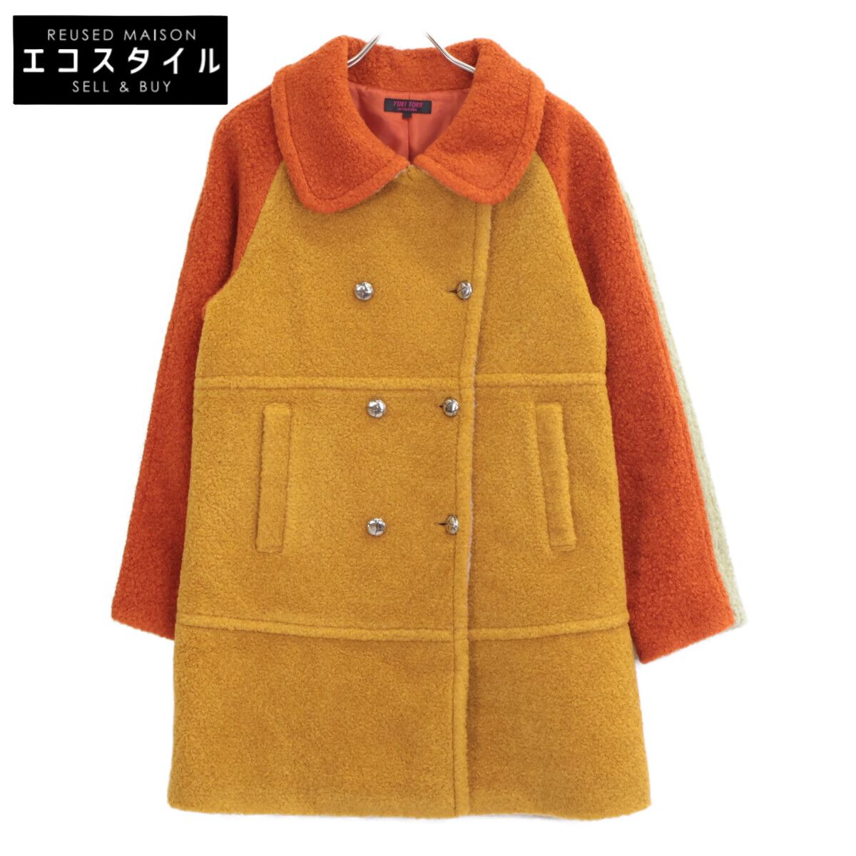 YUKITORII ユキトリイ ｲｴﾛｰ×ｵﾚﾝｼﾞ ﾎﾞｱ ｺｰﾄ L